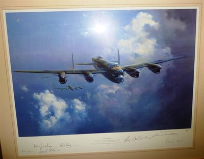 Lot 59 - Frank Wootton - "Lancaster", a colour print published to mark the 50th Anniversary of the...