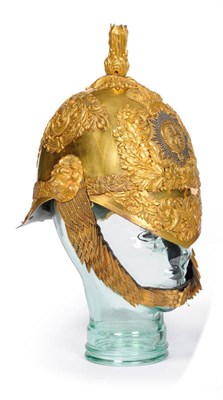 Lot 89 - A Victorian Brass Albert Pattern Helmet to the Honourable Corps of Gentlemen-at-Arms, the skull...