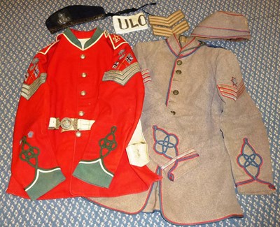 Lot 99 - A Victorian Uniform to a Staff Sergeant of the North York Volunteers, comprising a khaki wool tunic