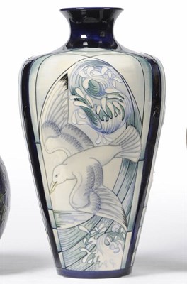 Lot 1134 - A Modern William John Moorcroft "Wave" Baluster Vase, designed by Rachel Bishop, Limited...