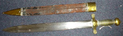 Lot 178 - A French 1831 Pattern Infantry Sword, the 48.5cm double edge leaf shape blade stamped with mark for