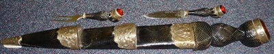 Lot 183 - A George V Scottish Bandsman's Dress Dirk, lacking blade, the basket weave carved ebonised wood...