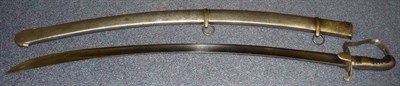 Lot 189 - A 1796 Pattern Light Cavalry Trooper's Sword, the 82cm single edge broad curved fullered steel...