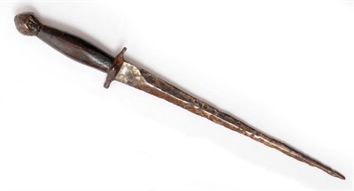 Lot 203 - A 16th Century Dagger, with 19.5cm diamond section steel blade, remnants of the crossguard,...