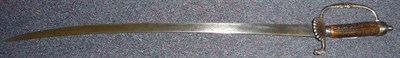 Lot 206 - A 17th Century Hunting Sword, the 63cm single edge slightly curved steel blade engraved with...