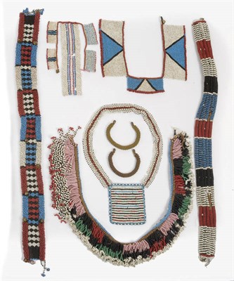 Lot 255 - A Good Collection of Thirteen Pieces of Early 20th Century Zulu Beadwork, including a love...