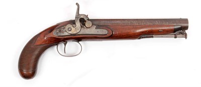 Lot 322 - An Early 19th Century Officer's Percussion Cap Pistol by S Evans, converted from a flintlock,...