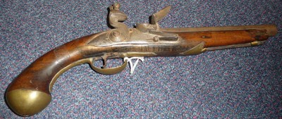 Lot 336 - A 19th Century Flintlock Pistol, made-up from parts of a Heavy Dragoon pistol, with cut-down 21.5cm