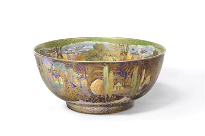 Lot 1154 - A Wedgwood Fairyland Lustre Bowl, circa 1920, pattern number Z4968, designed by Daisy Makeig-Jones