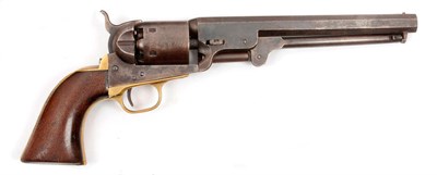 Lot 342 - A Colt Navy .36 Calibre Six Shot Percussion Cap Revolver, the 18.5cm octagonal steel barrel stamped