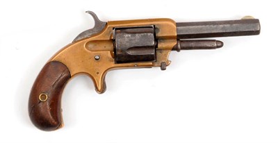 Lot 346 - A Whitney Size/Model No.1 1/2 Five Shot Rimfire Revolver, .32 calibre, the 8cm octagonal steel...