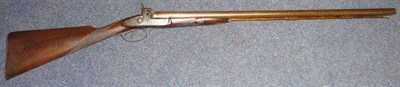 Lot 372 - A 19th Century Percussion Cap Double Barrel Sporting Gun by Hanson, Doncaster, the 74cm browned...