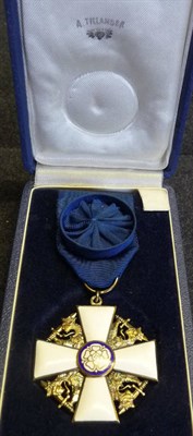 Lot 5 - The Order of the White Rose of Finland, Officer's Cross, in silver gilt and enamel mounted on...