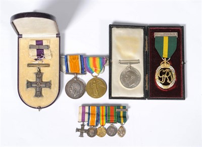 Lot 10 - A Gallantry Group of Five Medals and the Miniatures, awarded to 2.LIEUT.J.R.THOMPSON.,...