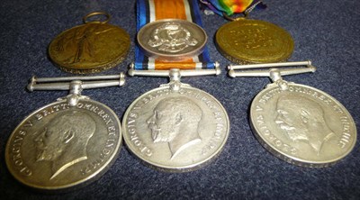 Lot 19 - Five First World War Single Medals to the Royal Irish Rifles: - three British War medals awarded to