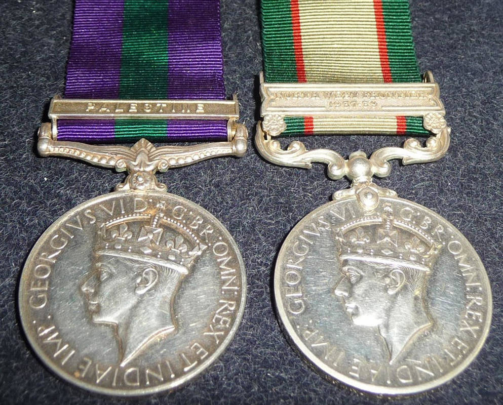 Lot 23 - A Pair of Medals, awarded to 7013435 RFMN.C.(D) CUMMINS. R.U.RIF., comprising General Service Medal