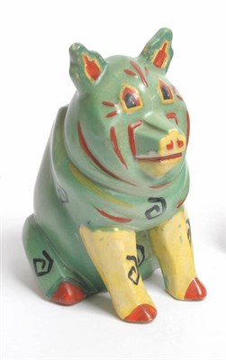 Lot 1161 - An English Pottery "Louis Wain" Model of "The Lucky Pig - I Charm All Your Ills Away", design...