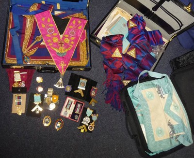 Lot 40 - A Quantity of Masonic Regalia and Jewels, including two Kingston upon Hull Technical Lodge...