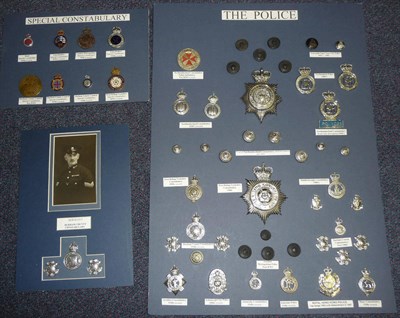 Lot 42 - A Collection of Fifty Six Mainly North-East Police Badges and Buttons, including Special...