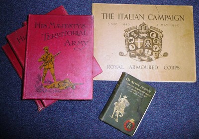 Lot 69 - Six Books:- His Majesty's Territorial Army by Walter Richards, with colour plate illustrations by R