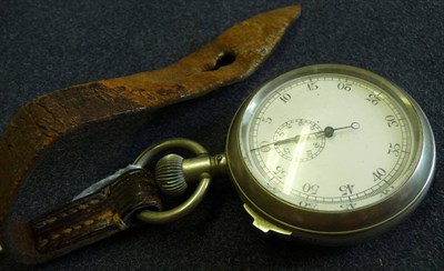 Lot 81 - A First World War Moise Dreyfuss Mark II Military Stop Watch, the white enamel dial with black...