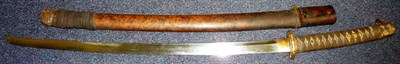 Lot 118 - A Second World War Japanese Officer's Katana, the 66cm Showa blade signed on the tang and with...