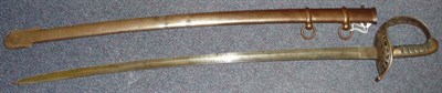 Lot 127 - A 19th Century German Cavalry Sword, the 83cm single edge slightly curved steel blade by Robert...