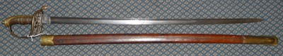 Lot 153 - A 19th Century 1845 Pattern Sword to the Warwickshire Militia,  the 81cm single edge fullered steel