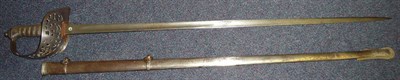 Lot 155 - A Victorian 1897 Pattern Infantry Officer's Sword, the 82.5cm single edge fullered steel blade...