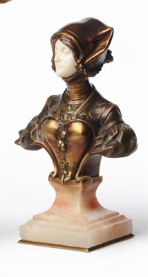 Lot 1174 - Francois Alphonse Piquemal (French late 19th/early 20th Century): A Gilt Patina Bonze and Ivory...