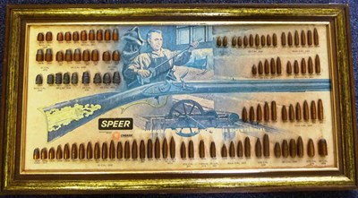 Lot 205 - An American Bullet Advertising Display Board for Speer, made to commemorate the United States...