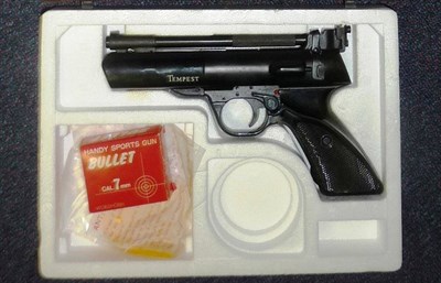 Lot 254 - PURCHASER MUST BE 18 YEARS OR OVER A Webley Tempest .177 Calibre Air Pistol, with black...