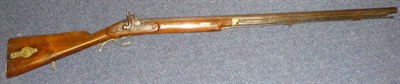 Lot 274 - A 19th Century Percussion Cap Long Gun, the 93cm steel barrel later stamped H A S 890, the...