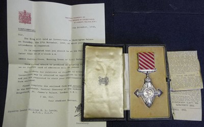 Lot 8 - An Air Force Cross (George VI), awarded to Squadron Leader William Edward Lawley Lewis R.A.F.,...