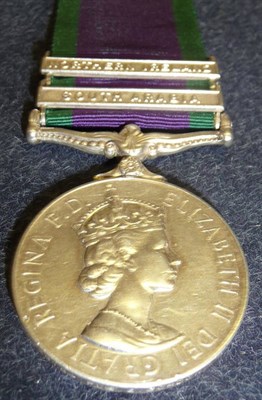 Lot 12 - A General Service Medal 1962, with two clasps SOUTH AFRICA and NORTHERN IRELAND, awarded to...