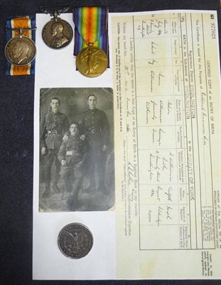 Lot 20 - A First World War Gallantry Group of Three Medals, awarded to 25846 PTE R WILLIAMSON 8/YORK: R,...