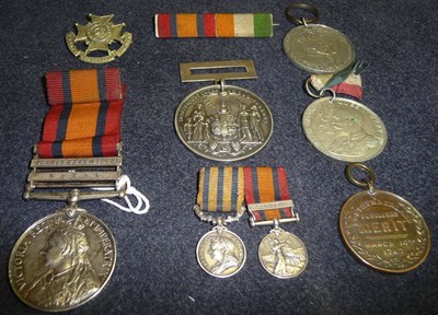 Lot 23 - A Queen's Sea Africa Medal, with three clasps NATAL, ORANGE FREE STATE and TRANSVAAL, awarded...