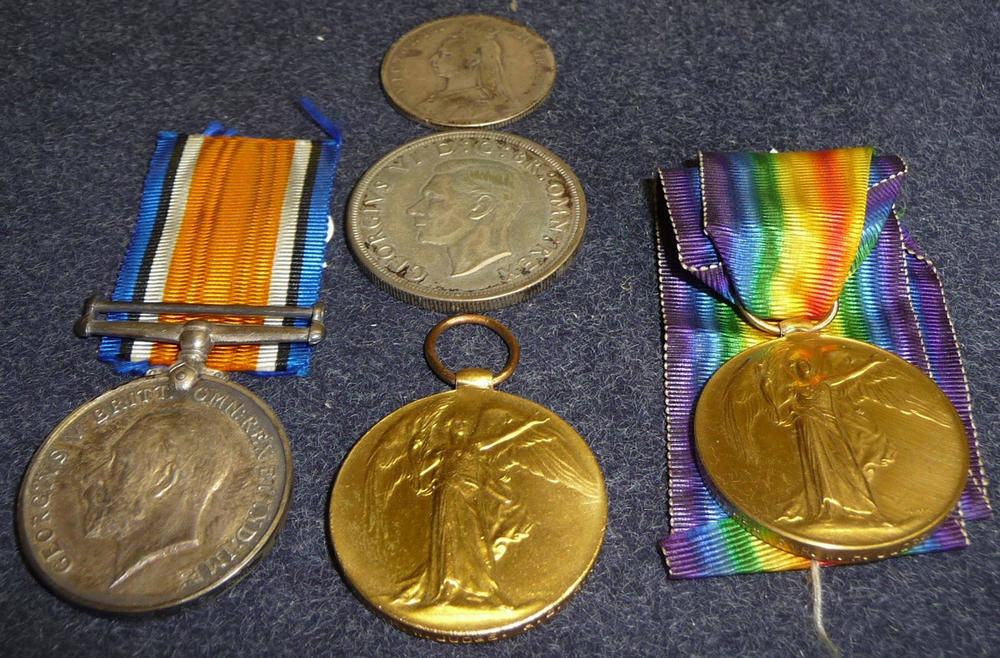 Lot 29 - A First World War Pair, awarded to J.56706 R.W.JUDGE. A.B. R.N., comprising British War Medal...