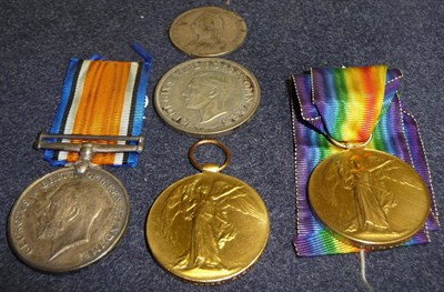 Lot 29 - A First World War Pair, awarded to J.56706 R.W.JUDGE. A.B. R.N., comprising British War Medal...