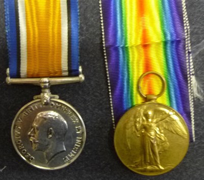 Lot 52 - Two Single First World War Medals:- a British War Medal to 10870 PTE.W.O'BRIEN. W.YORK.R., who died