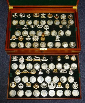 Lot 62 - Great British Regiments:- A Modern Collection of Sterling Silver Proof Medals by the Birmingham...
