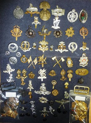 Lot 76 - A Collection of Sixty Regimental Cap and Lapel Badges, including nine Ghurka regiments and...