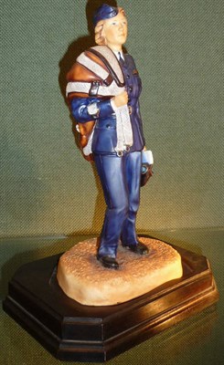 Lot 92 - An Ashmor Porcelain Figure of a Woman Pilot of the Air Transport Auxiliary 1939-45, limited edition