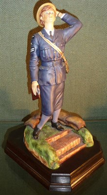 Lot 97 - An Ashmor Porcelain Figure of a Member of the Women's Auxiliary Air Force 1939-45, "The...