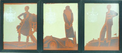 Lot 1201 - Three Art Deco Haus Neuerburg Advertising Posters, each depicting a stylised woman, with a...