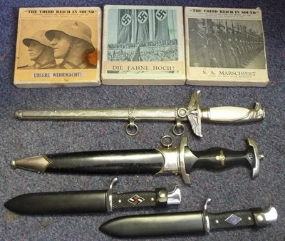 Lot 160 - Four Replica Third Reich Daggers, comprising a Diplomat's Dagger, an SS Dagger and two Hitler Youth