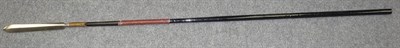 Lot 175 - A Japanese Yari, the 24cm fishtail blade with unsigned tang, the black lacquered haft with...
