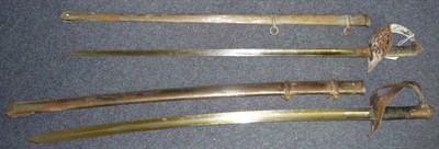 Lot 192 - An Imperial German Cavalry Sword, the plain 89.5cm plain broad fullered steel blade stamped...