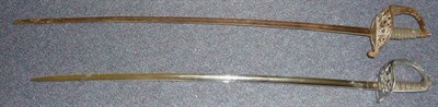 Lot 199 - A Victorian 1827 Pattern Rifle Brigade Sword, the 82cm single edge steel blade etched with...