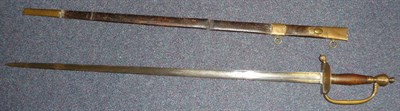 Lot 211 - A Late 18th Century Officer's Sword of 1796 Type, the 79cm single edge fullered steel blade...